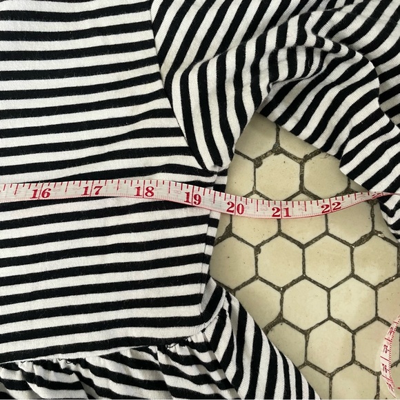 LAZY OAF Sally Dress Medium Black White Stripe Grunge Skater Streetwear Pockets - Picture 6 of 9